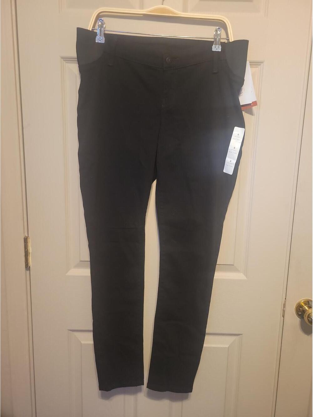 Ingrid & Isabel Black Skinny Side Panel Maternity Pants Size 8